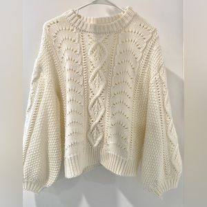 Line & dot knit sweater size M